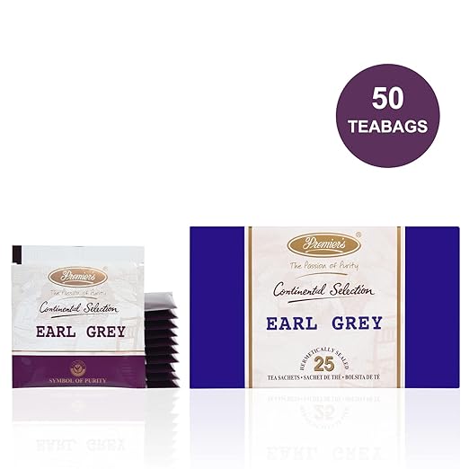 Premiers Earl Grey Flavoured Tea, Pack of 2, (50g x 2), 100g, 50 Teabags, Citrus Fruit Tea, No additives, Make Iced or Hot Tea, Citrusy Earl Grey Flavour in Black Tea… (FROM INDIA SAB) - View 2 of 6
