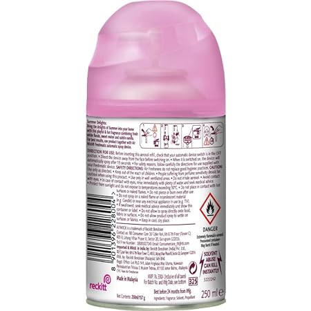 Airwick Freshmatic Automatic Room Freshener Refills Super Saver Pack | Pack of 2 Premium Assorted Fragrances (Summer Delight &amp; Rose &amp; Saffron) (FROM INDIA SAB) - View 5 of 5