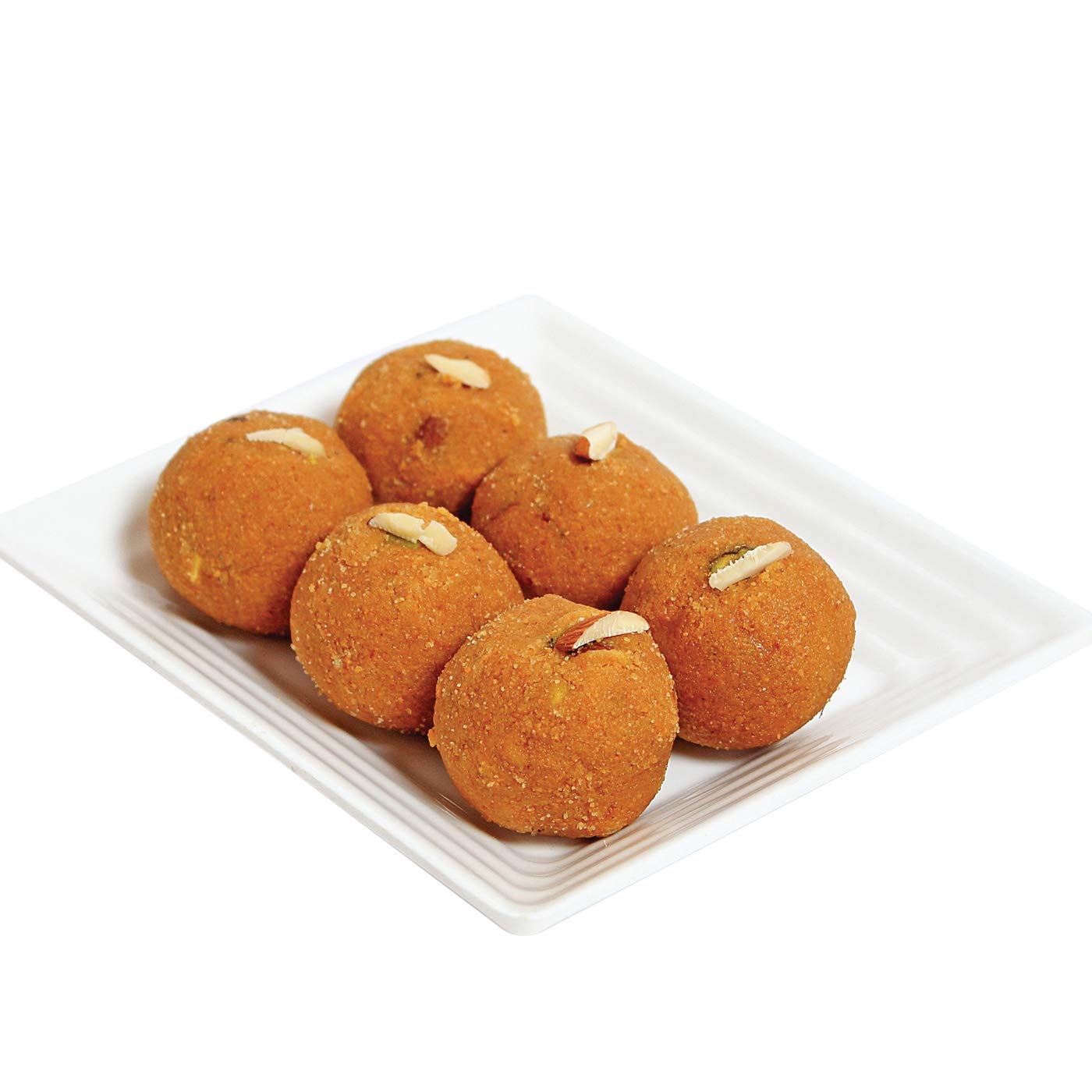 Delight Foods Dry Fruit Besan Ladoo (Laddu) 200g | Rakhi Greeting Card | 2 Rakhis | Authentic &amp; Fresh | Indian Sweets (Mithai) | Festive Gift Pack (Rakshabandhan) FROM INDIA(SAM) - View 3 of 4