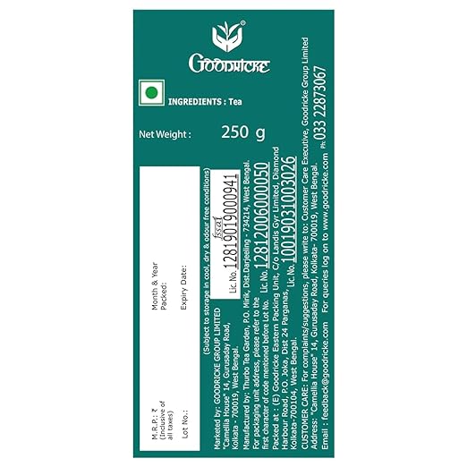GOODRICKE Thurbo Darjeeling Tea - 100 gm, (Pack Of 7) | Single Estate | 100% Pure &amp; Original Darjeeling Long Leaf Tea | Enticing Colour &amp; Superior Taste | Iresistible Aroma (FROM INDIA SAB) - View 3 of 5