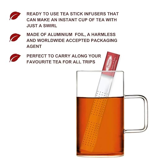 Premiers Assam Tea, Premium Black Tea, Single Origin Tea, Leaf Tea in Magic Tea Wands, 12 Wands, 30 Gms, Garden Fresh Tea, Full-Bodied, Robust and Malty Taste, Tea Stick Infuser in a White Box (FROM INDIA SAB) - View 6 of 7