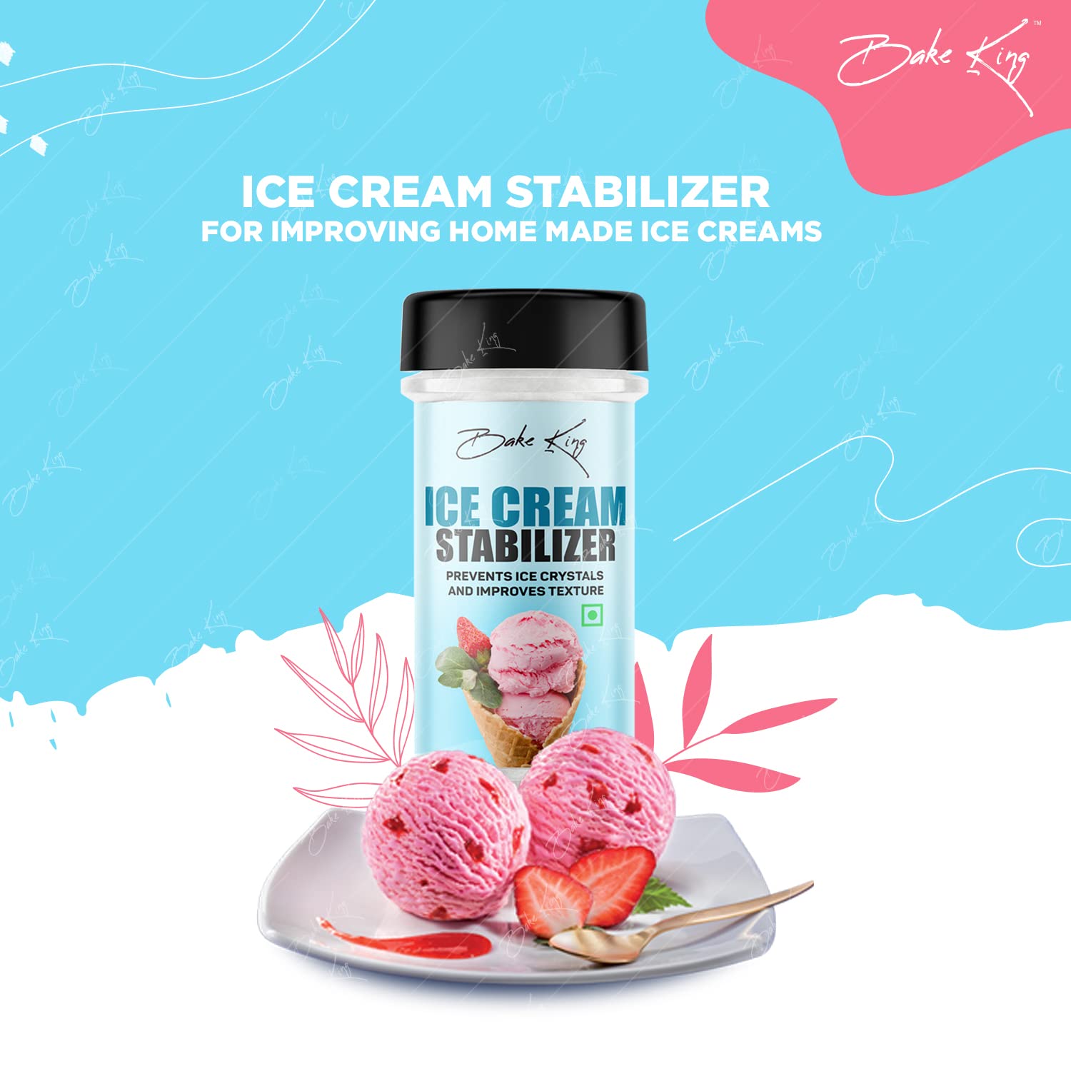 Bake King Ice Cream Stabilizer/ Semi Refined Carrageenan 50gm, Improves Texture and Prevents Crystals - View 3 of 3