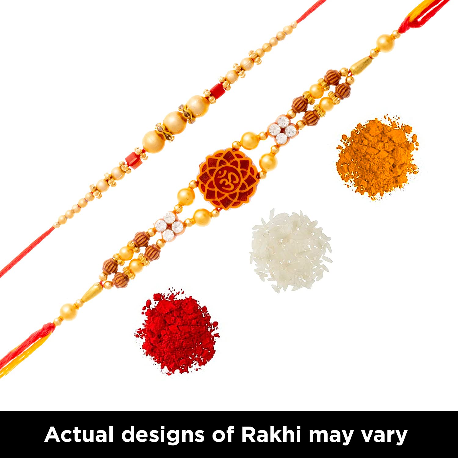Delight Foods Dry Fruit Sohan Halwa 400g | Greeting Card, Pieces of 2 Rakhis FROM INDIA (SAM) - View 2 of 4