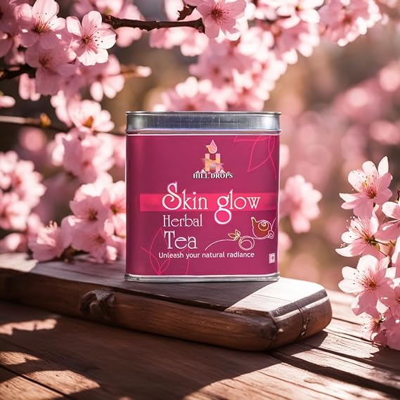 Hill Drops Skin Glow Herbal tea | Premium 100g Tin Can | (FROM INDIA SAB) - View 3 of 7