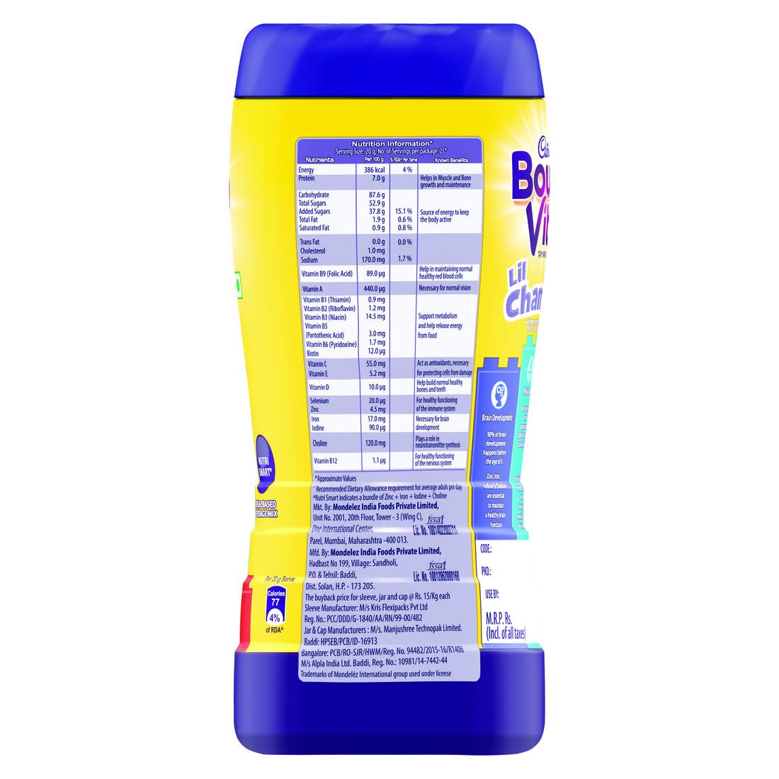 Cadbury Bournvita Lil Champs Health Drink 500 g JarFROM INDIA(SAM) - View 5 of 5