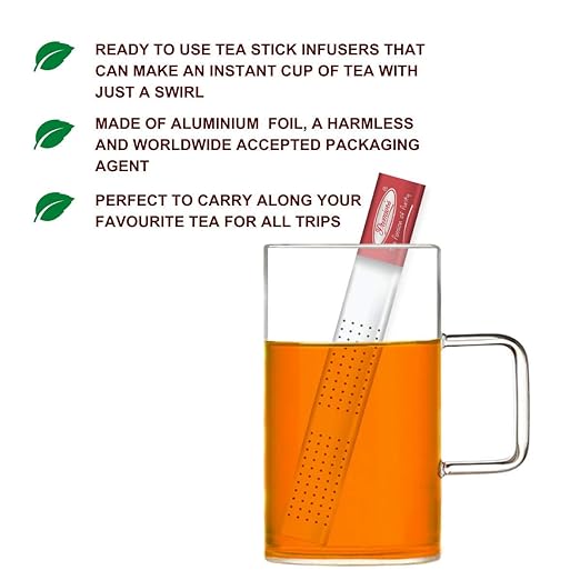 Premiers Darjeeling Tea, Premium Black Tea, Single Origin Tea, Leaf Tea in Magic Tea Wands, 12 Wands, 30 Gms, Garden Fresh Tea, Muscatel and Slightly Fruity Taste, Tea Stick Infuser in a White Box (FROM INDIA SAB) - View 6 of 6