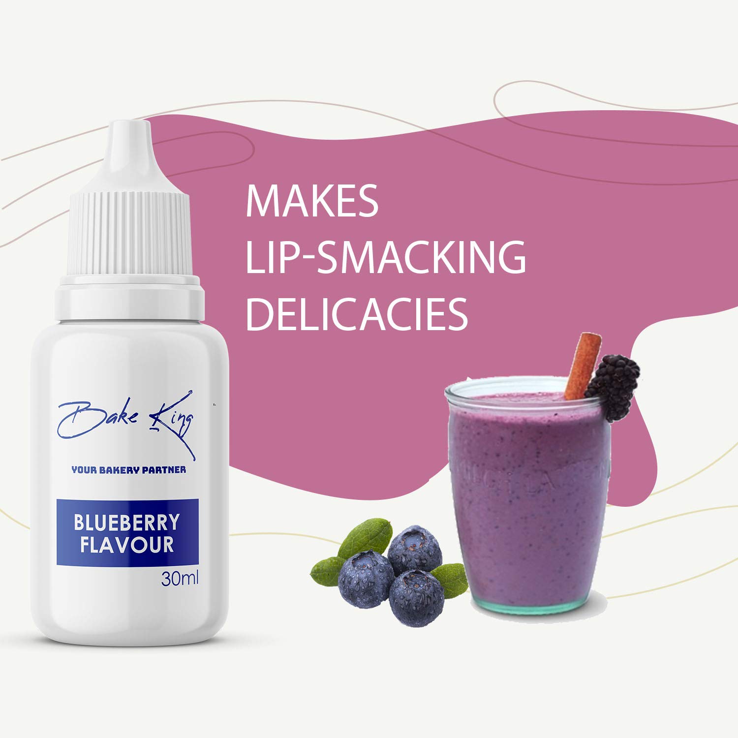 BAKE KING Blueberry Flavour Essence 30ml | Baking Essential Ideal for Cakes, Jams, Cookies, Ice Creams, Chocolate - View 2 of 3