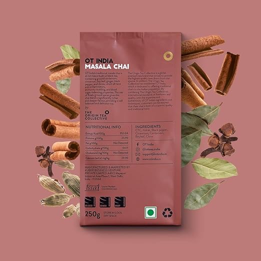 OT INDIA Masala Chai - Premium Mix of 7 Spices | Masala Spices Tea Spices Masala Tea Pouch (3 x 250 g) (FROM INDIA SAB) - View 3 of 5