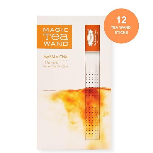 Premiers Masala Chai, Spice Flavoured Tea, Leaf Tea in Magic Tea Wands, 12 Wand Infusers, 30 Gms, No Additives, Tastes Best with Milk, Nostalgic Taste of Masala Chai, Tea Stick Infuser in a White Box (FROM INDIA SAB) - View 2 of 6