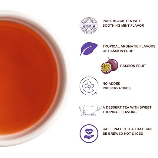 Premiers Passion Fruit Flavoured Tea, Tropical Fruit Tea, 25 Tea Bags, 50 GMS, No additives, Make Iced or hot Tea, Fruity Taste of The Passion Fruit in Black Tea… (FROM INDIA SAB) - View 4 of 6