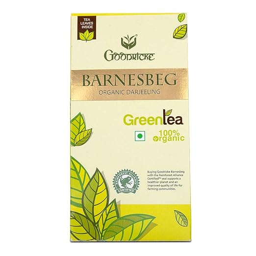 GOODRICKE Barnesbeg Organic Darjeeling Green Tea - 100 gm, (Pack of 3) | 100% Pure &amp; Natural | Premium Loose Leaves for Weight Loss and Detox (FROM INDIA SAB) - View 2 of 7