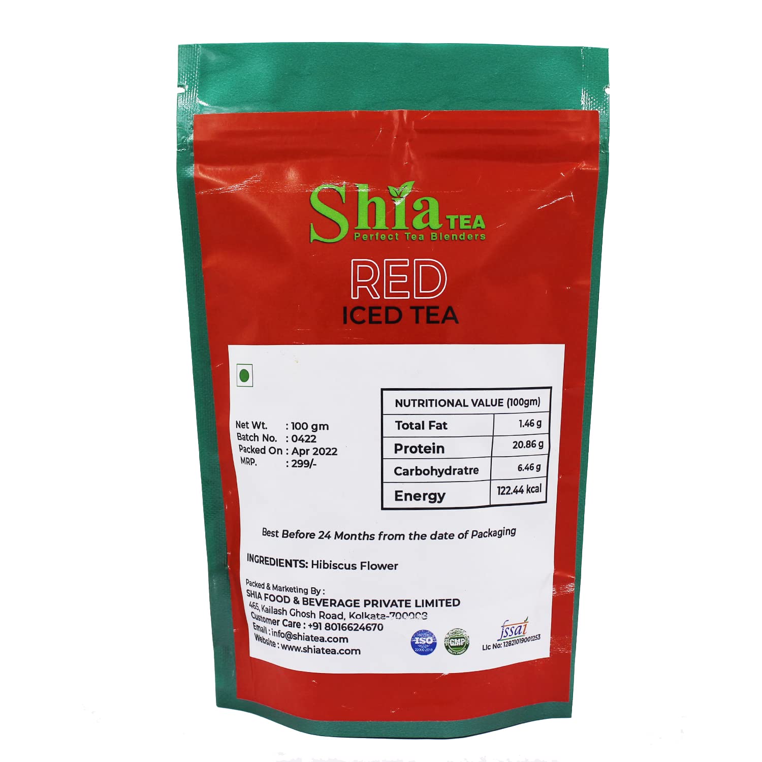 Shia Red Iced Tea | Fresh Flavoured Tea | Natural Flavour | Black Tea (Hibiscus) (FROM INDIA) SAB - View 4 of 5