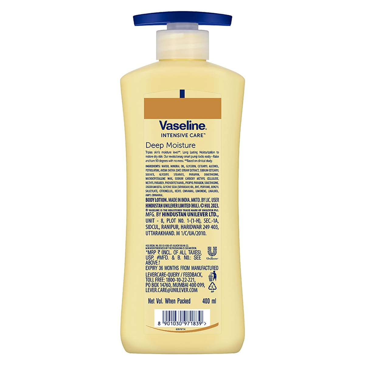 Vaseline Deep Moisture Serum In Lotion, 400 ml | Enriched with Glycerin for Nourished Soft Skin FROM INDIA (SAM) - View 2 of 4