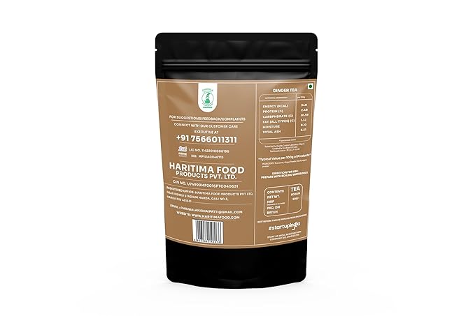 Haritima Chaiwala Ki Chaipatti Adrak Flavoured Tea Powder- Assam Tea in Soothing Ginger Flavor Infused with Spicy Notes | Rich in Taste &amp; Goodness of aromatic Adrak chai | Premium Assam Black Tea | 500g (FROM INDIA SAB) - View 6 of 7
