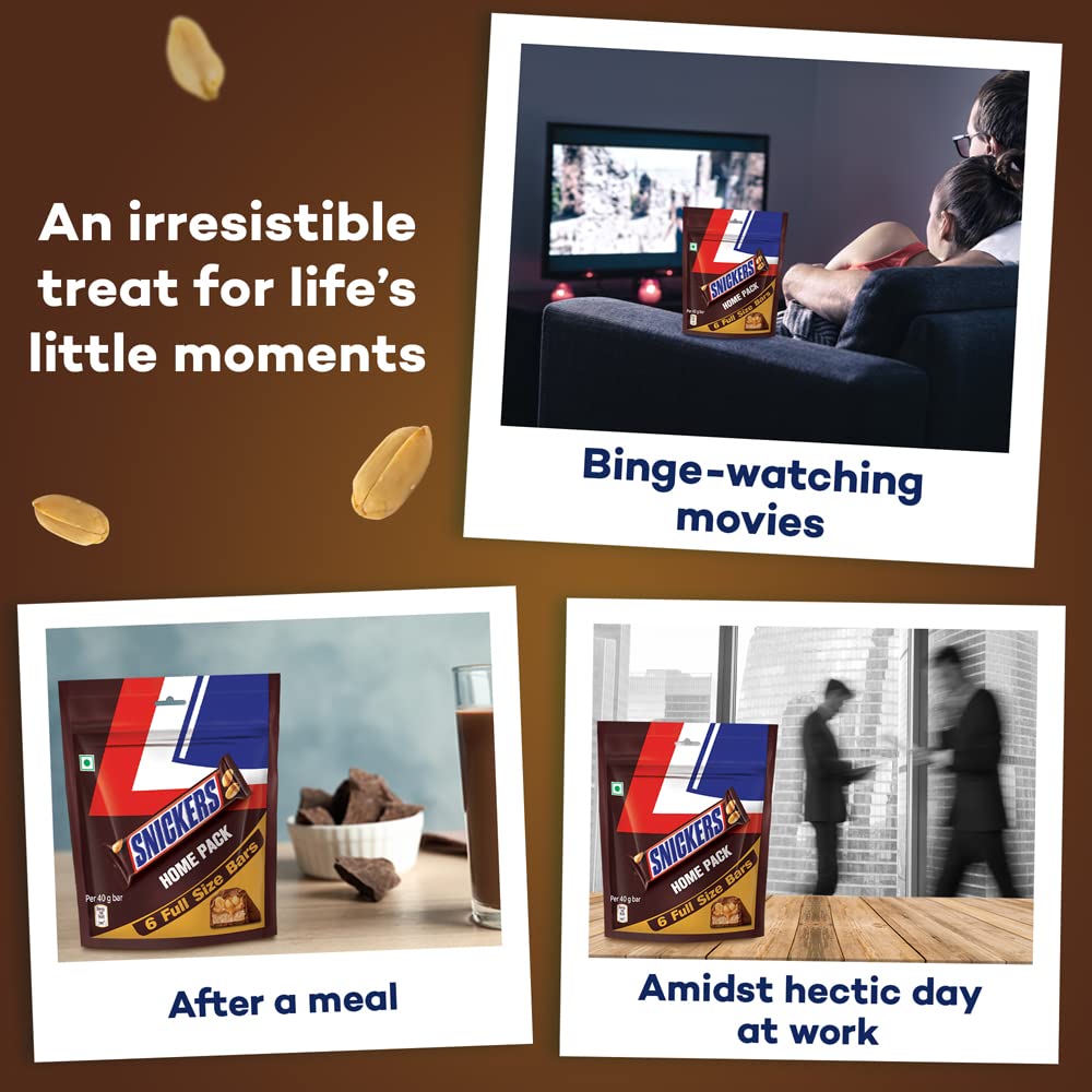 Snickers Home Pack Peanut Filled Chocolate Pouch, 2 X 240 g FROM INDIA(SAM) - View 3 of 3