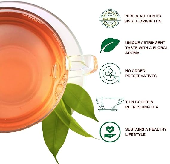 Premiers Darjeeling Tea, Premium Black Tea, Pure and Authentic Single Origin Tea, Loose Leaf Tea, 100 Gms, 50 Cups, Garden Fresh Tea, Muscatel and Slightly Fruity Taste, Black Paper Box (FROM INDIA SAB) - View 4 of 5