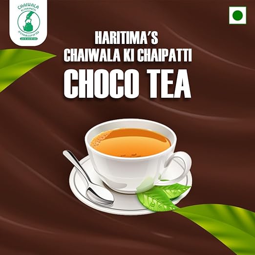 Haritima Chaiwala Ki Chaipatti Chocolate Tea | Rich &amp; Aromatic Blends with chocolate Tea powder | Premium Assam Tea | Antioxidant | Creamy Chocolate Chai Patti | Tasty &amp; Refreshing | 250g (FROM INDIA SAB) - View 4 of 6