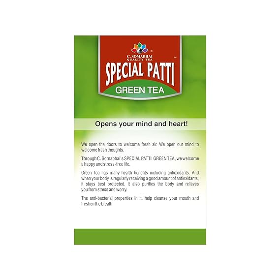C. Somabhai's Plain Green Tea (100 gms) - Pure &amp; Natural Flavour - Green Tea For Detox &amp; Antioxidant - Soothing &amp; Calming Green Tea Loose Leaves Powder (FROM INDIA SAB) - View 3 of 7