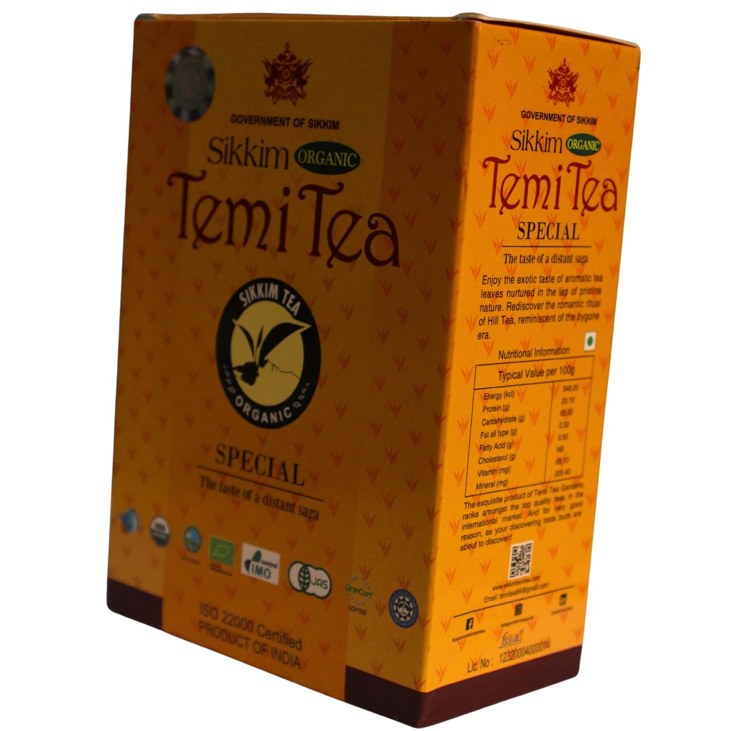 SIKKIM ORGANIC |TEMI TEA LEAF TEA| ORIGINAL PACKET | AUTHENTIC SPECIAL |USDA |IMO |ONECERT Certified|ORIGINAL TASTE AND FLAVOUR|125G|Pack of 2 (FROM INDIA SAB) - View 2 of 5