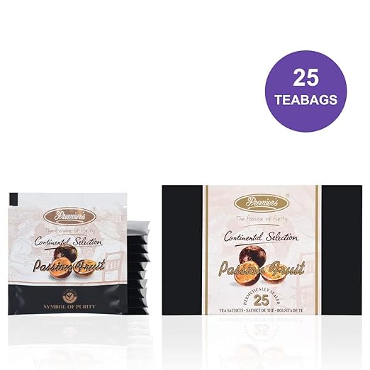 Premiers Passion Fruit Flavoured Tea, Tropical Fruit Tea, 25 Tea Bags, 50 GMS, No additives, Make Iced or hot Tea, Fruity Taste of The Passion Fruit in Black Tea… (FROM INDIA SAB) - View 5 of 6