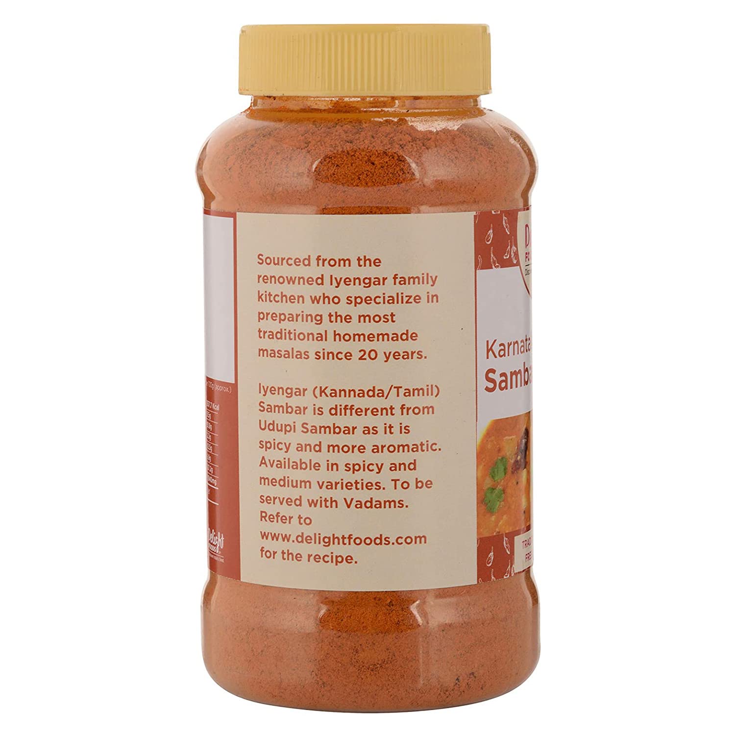 Delight Foods Karnataka Iyengar Masalas (Sambar Powder 250g) FROM INDIA(SAM) - View 4 of 4