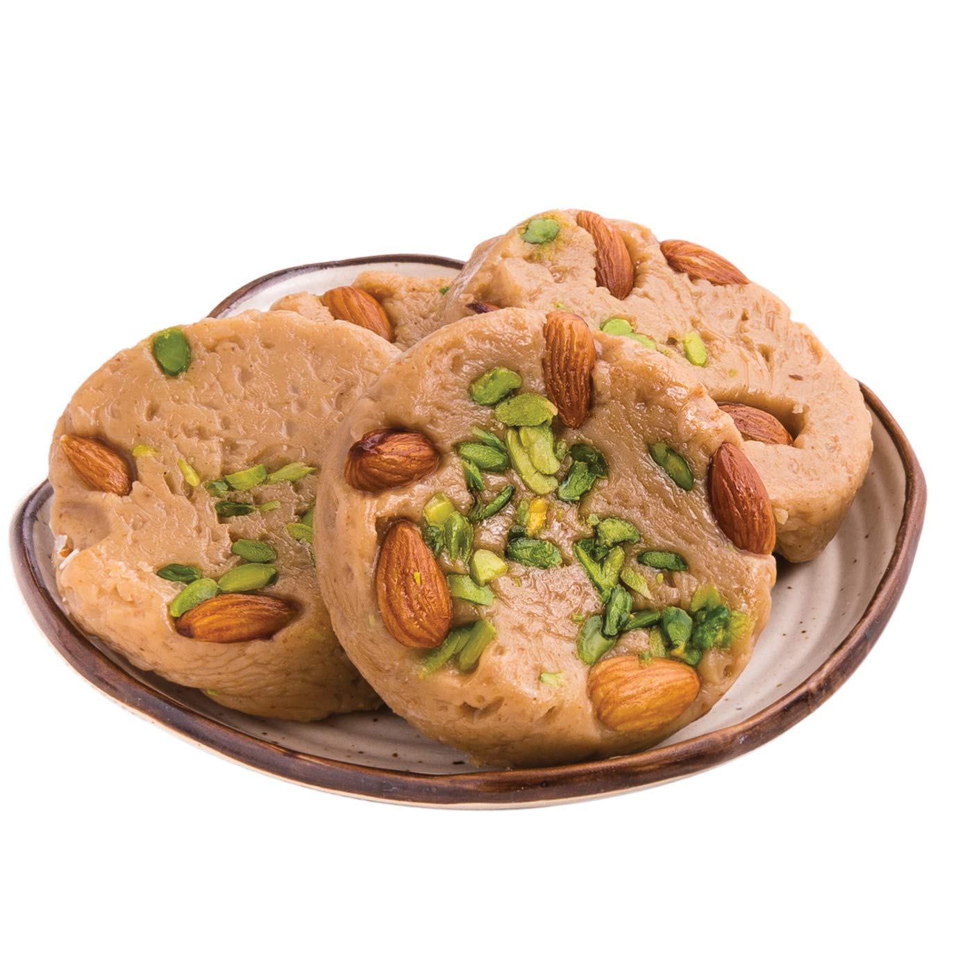 Delight Foods Dry Fruit Sohan Halwa 400g | Greeting Card, Pieces of 2 Rakhis FROM INDIA (SAM) - View 3 of 4