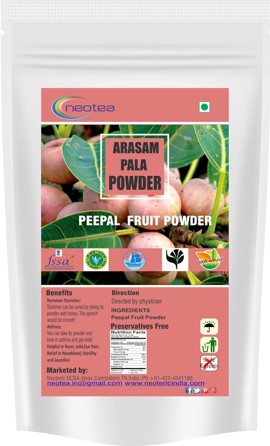 Neotea Peepal Tree Fruit Powder 300G - View 2 of 3