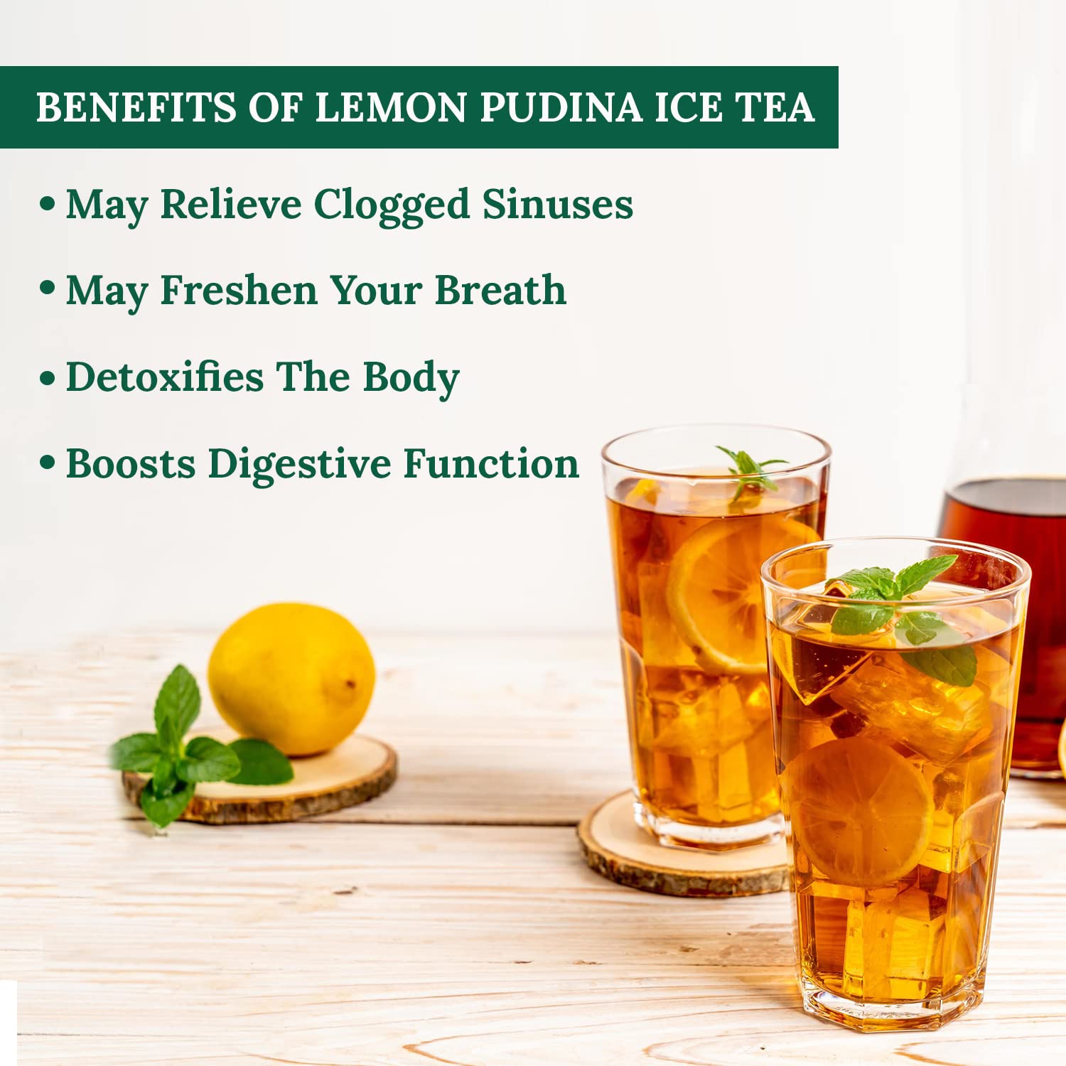 Shia Lemon Pudina Iced Tea | Fresh Flavoured Tea | Natural Flavour | Black Tea (Lemon pudina) (FROM INDIA) SAB - Image 2