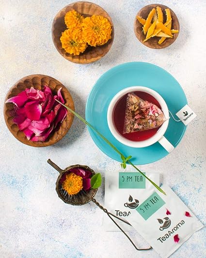 Tea Aroma - 5 Pm Tea Bags, 21 Tea Bags, Rejuvenate, Refresh, Reenergize (FROM INDIA SAB) - View 2 of 5