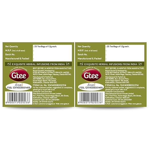 GTEE Tulsi Tea Bags, 25 Tea bags (Pack of 2) (FROM INDIA SAB) - View 7 of 7