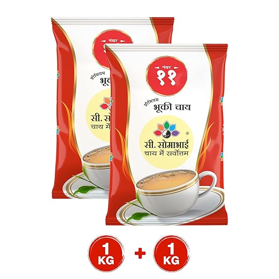 C. SOMABHAI's No. 11 CTC Premium Dust Tea - 2 KG, Natural Assam Bhuki Tea, Kadak Chai Patti, Strong Regular Black Tea Powder, Strong Blend Tea Pouch, Beverage Special Chaa For Office Home 2kg (FROM INDIA SAB) - View 2 of 6