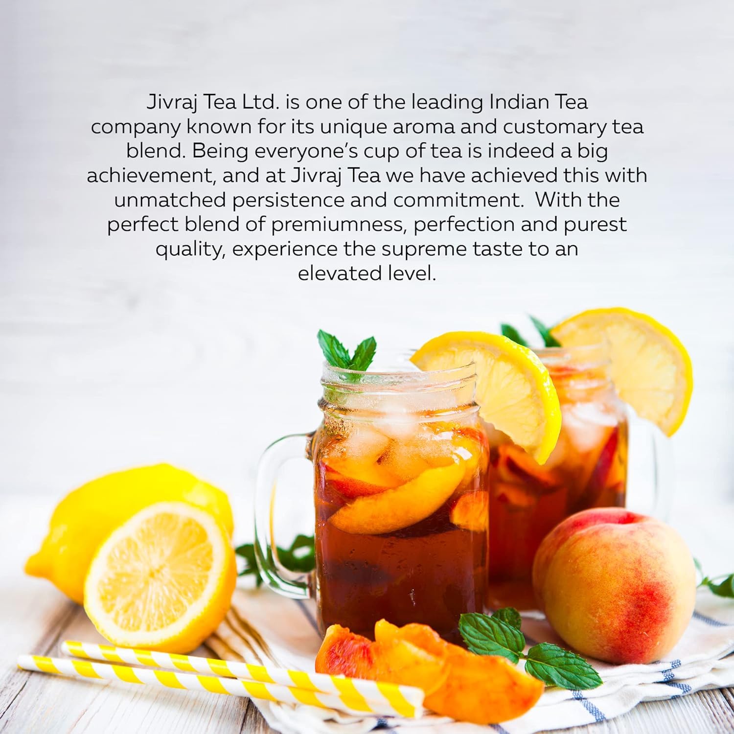 Jivraj 9 Instant Ice Tea Premix Flavoured With Lemon &amp; Peach (Each 150 Grams) - Pack Of 2 (FROM INDIA SAB) - View 5 of 6