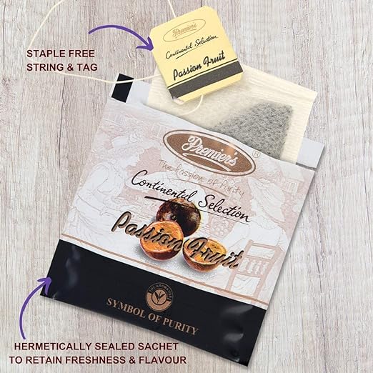 Premiers Passion Fruit Flavoured Tea, Pack of 2, (50g x 2), 100g, 50 Teabags, Tropical Fruit Tea, No additives, Make Iced or hot Tea, Fruity Taste of The Passion Fruit in Black Tea… (FROM INDIA SAB) - View 4 of 6