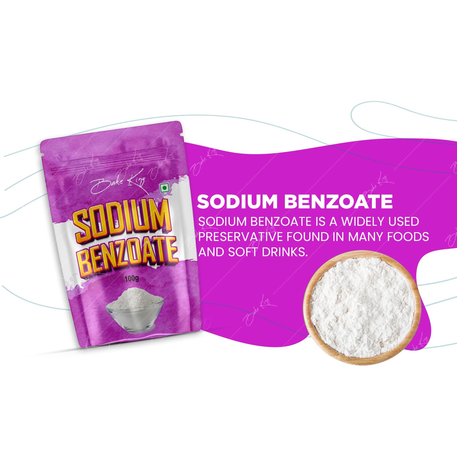 BAKE KING Sodium Benzoate 100gm | Food Grade | Food Preservative - View 2 of 3