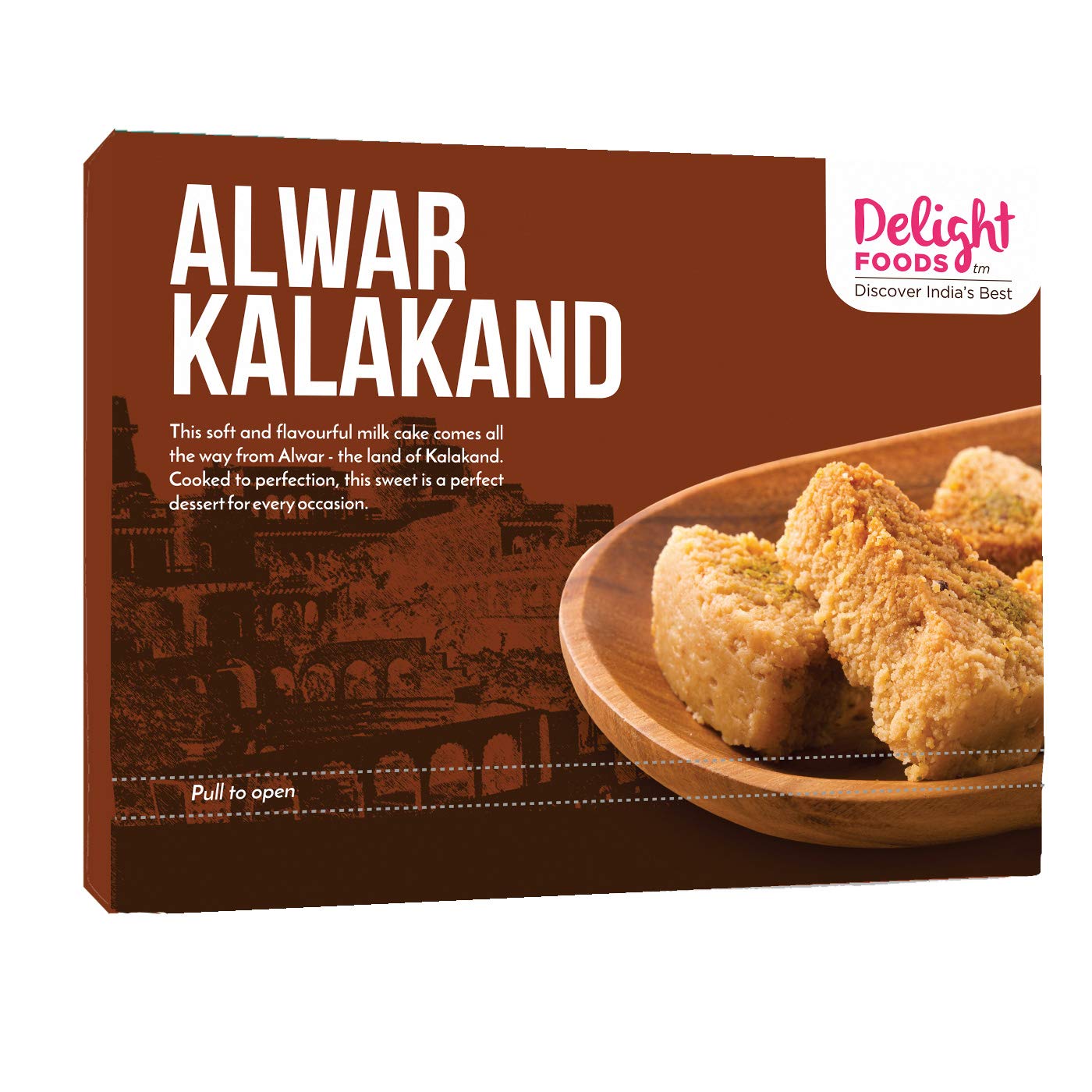 Delight Foods Alwar Kalakand (Milk Cake) 250g | Authentic &amp; Fresh | Indian Sweets | Festive Gift Pack (Regular) FROM INDIA(SAM) - View 2 of 3