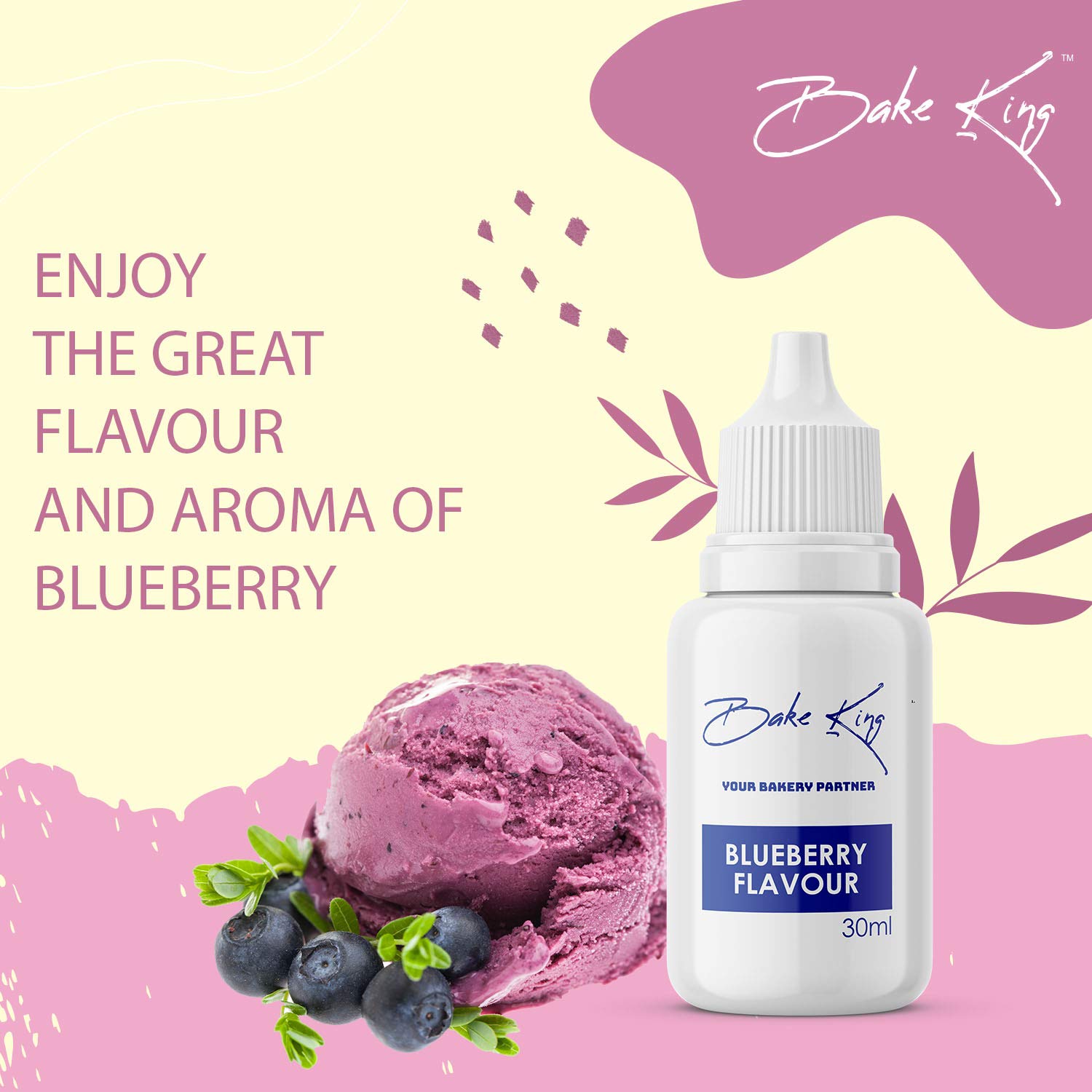 BAKE KING Blueberry Flavour Essence 30ml | Baking Essential Ideal for Cakes, Jams, Cookies, Ice Creams, Chocolate - View 3 of 3