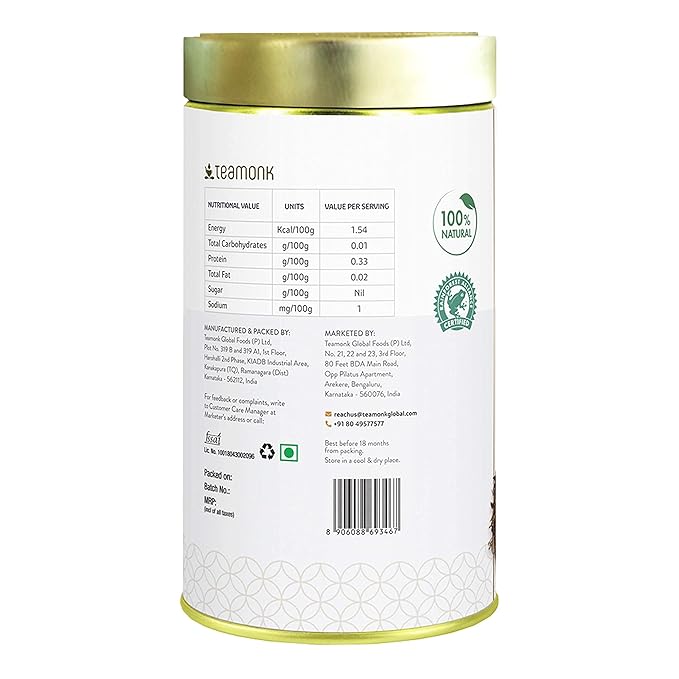 Teamonk - Kimaya White Tea (Makes 75 Cups Of White Tea) | Usda Certified Organic Darjeeling Tea, 150 grams (FROM INDIA SAB) - View 5 of 6