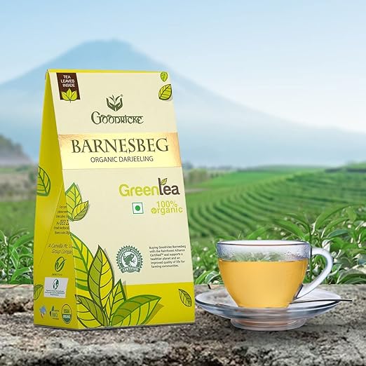 GOODRICKE Barnesbeg Organic Darjeeling Green Tea - 100 gm, (Pack of 3) | 100% Pure &amp; Natural | Premium Loose Leaves for Weight Loss and Detox (FROM INDIA SAB) - View 4 of 7