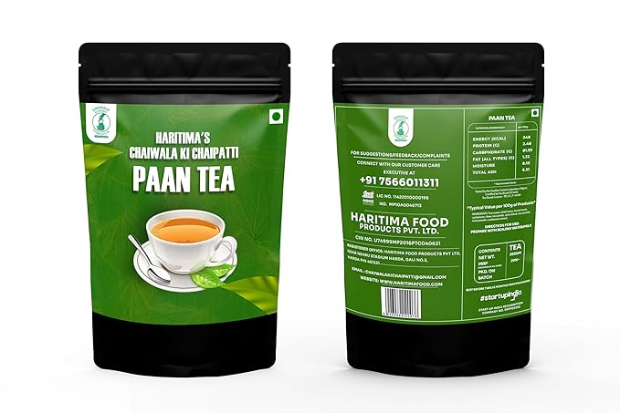 chaiwala ki chaipatti Haritima Paan Tea | Betel Leaf Flavoured Tea Powder | Premium Assam Tea | Kadak Paan Chai | Immunity Booster | Gut Health | Good For Digestion | Black Tea | 250g (FROM INDIA SAB) - View 6 of 6
