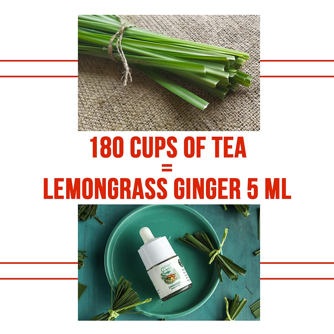 Spice Drop Lemongrass Ginger Natural Extract | Best Used For Herbal Tea, Soups, Shakes, and Beverages | No Added Preservatives | Vegan Paleo Friendly | Drop... - View 3 of 3