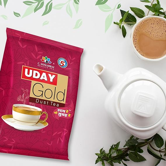 C. SOMABHAI's Uday Gold CTC Dust Tea - 1kg, Unique Blend of Assam and Dooars CTC Black Tea Powder - Kadak, Aromatic &amp; Strong Chai patti (FROM INDIA SAB) - View 5 of 5
