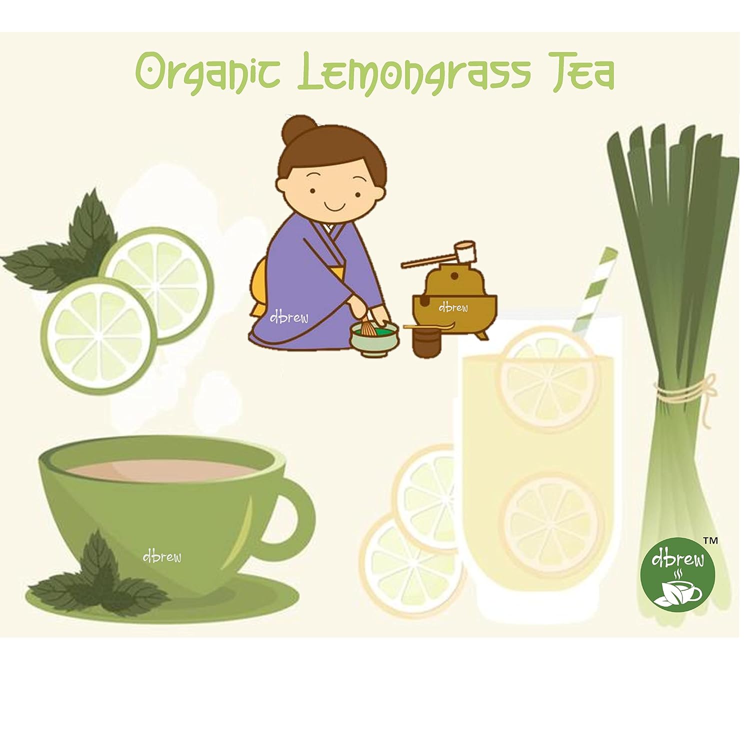 dbrew Organic Lemongrass Leaves Tea - 100gm | Loose leaves | Plant Based - Caffeine Free Tea | Herbal Tea Combo Benefit of Detox &amp; Immunity Booster | Tisane - View 3 of 4