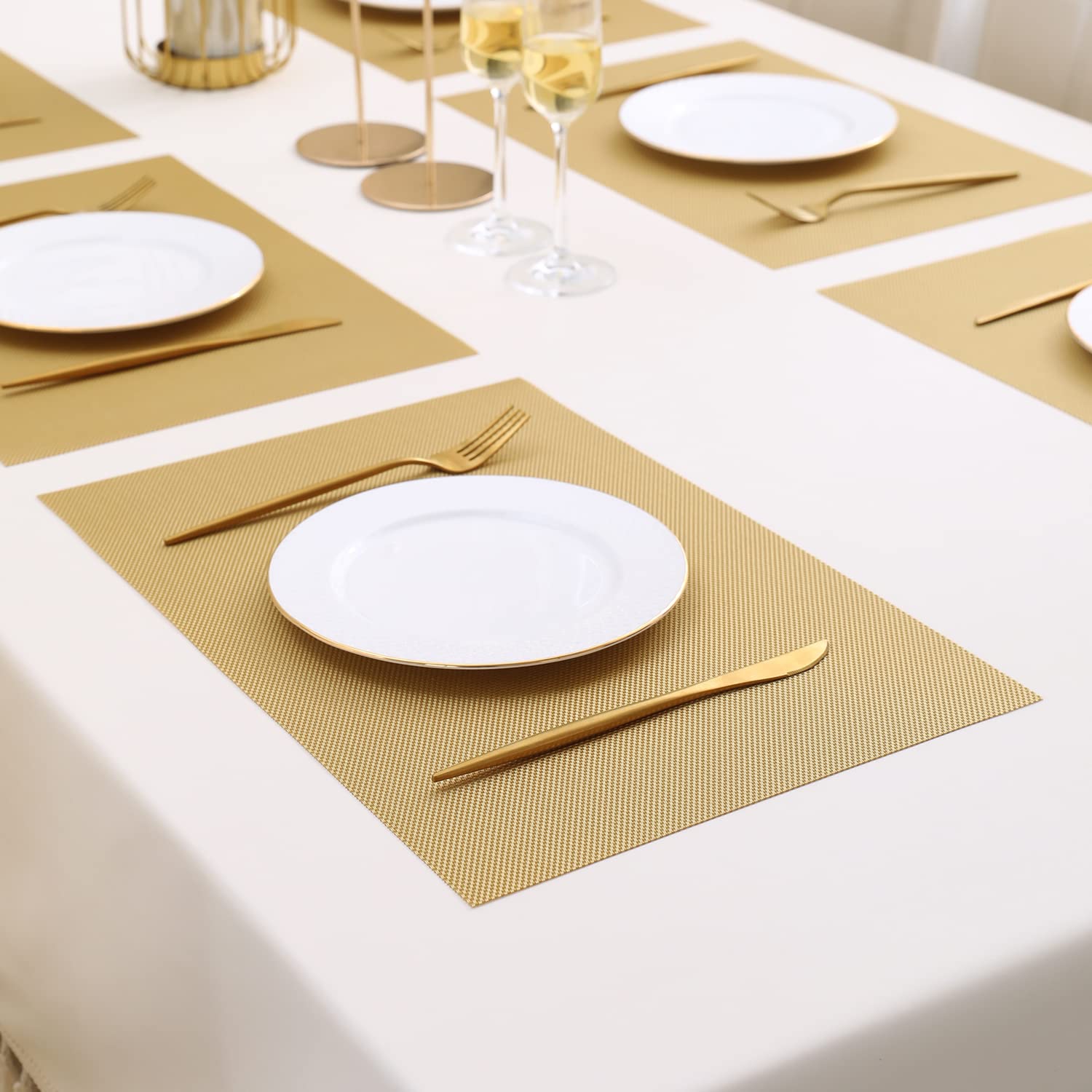 HOKIPO PVC Set of 6 Placemats for Dining Table - 45x30 cm (AR3036) - View 3 of 4