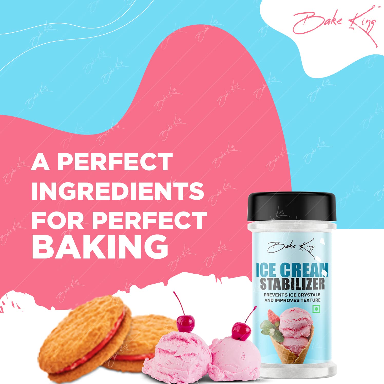 Bake King Ice Cream Stabilizer/ Semi Refined Carrageenan 50gm, Improves Texture and Prevents Crystals - View 2 of 3