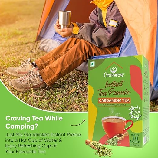 GOODRICKE Instant Tea Premix Combo - 10 Sachets each flavor ; GOODRICKE Instant Tea Premix Masala + Instant Tea Premix Cardamom + Instant Tea Premix Ginger Tea | resistible Aroma (FROM INDIA SAB) - View 2 of 6