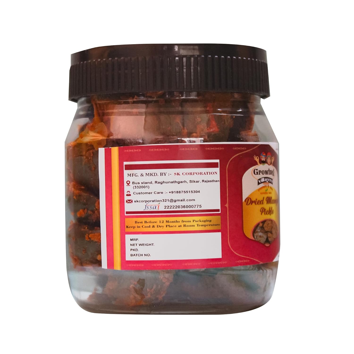 Growing Villagers Sukha Mango Achar Masala Coated Homemade Dried Mango Pickle | Organic Tranditional Receipe | Preservative Free Oil Free 900 Grams FROM INDIA (SAM) - View 4 of 4