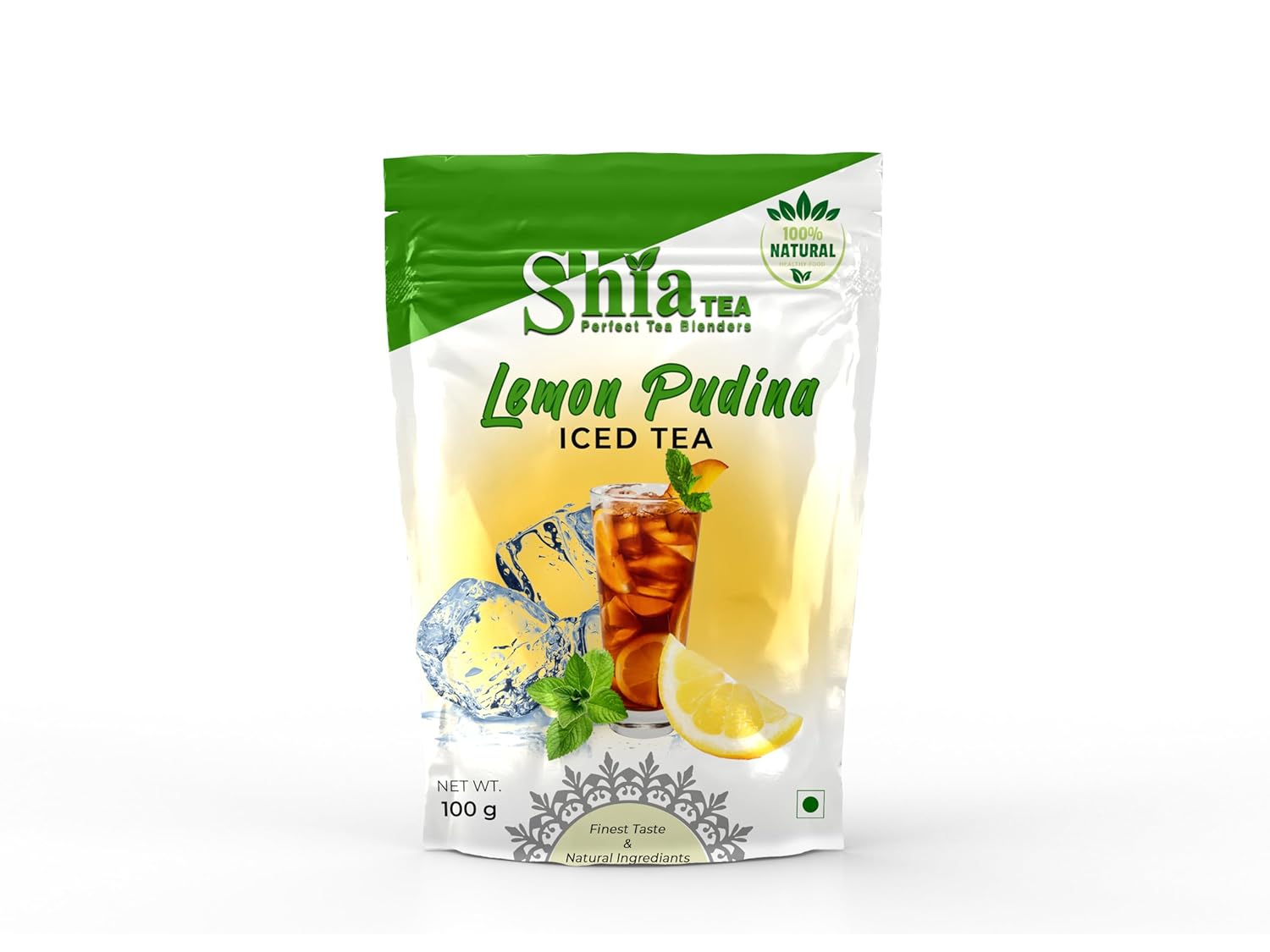 Shia Lemon Pudina Iced Tea | Fresh Flavoured Tea | Natural Flavour | Black Tea (Lemon pudina) (FROM INDIA) SAB