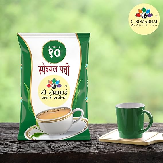 C. SOMABHAI's No. 10 Premium CTC Leaf Tea - 1kg, Assam Black Loose Leaf Tea - Strong, Aromatic &amp; Rich, 1 kg Kadak Chai Patti  (FROM INDIA SAB) - View 5 of 6