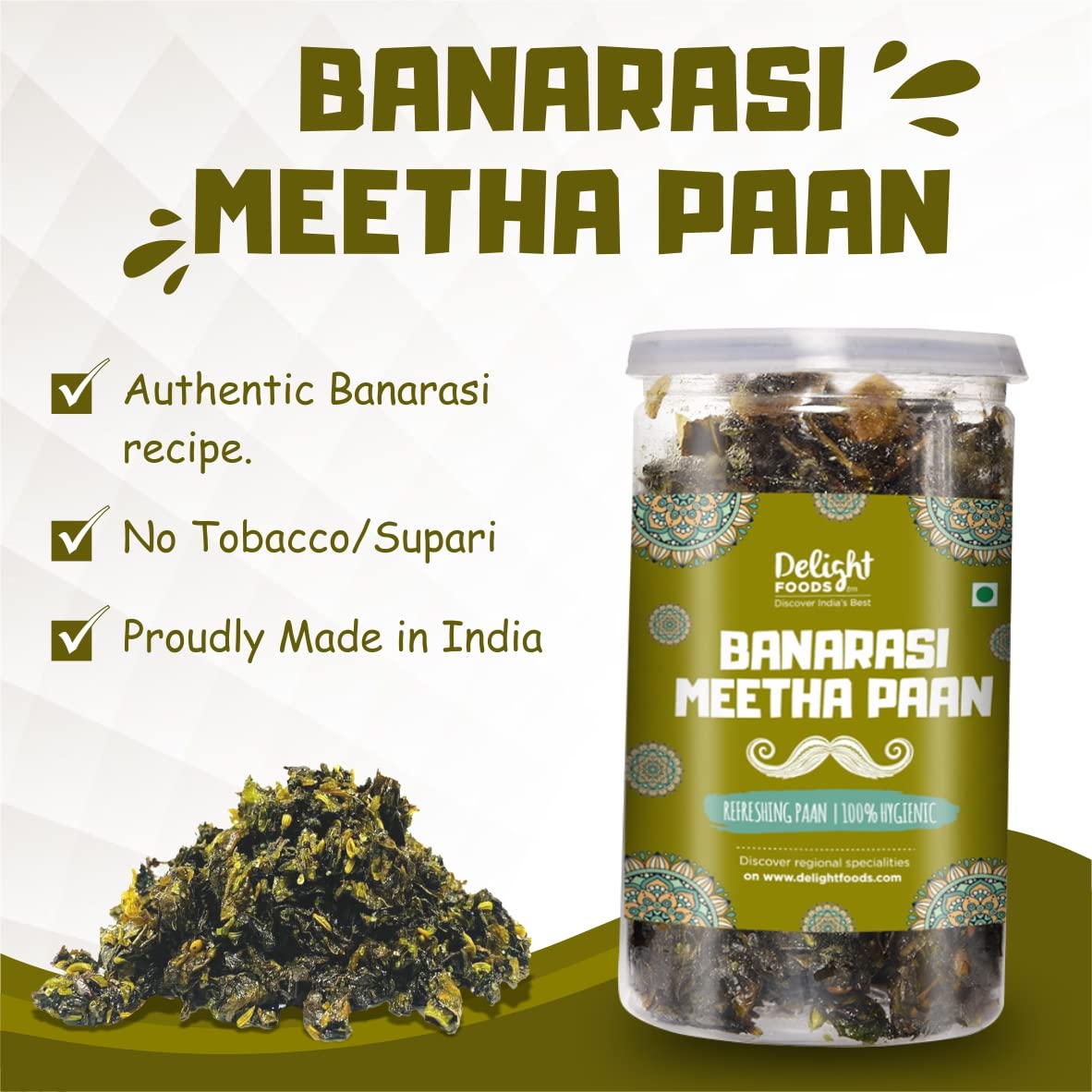 Delight Foods Mukhwas Banarasi Meetha Paan (Without Supari &amp; Areca Nut) (100g) FROM INDIA (SAM) - View 4 of 4