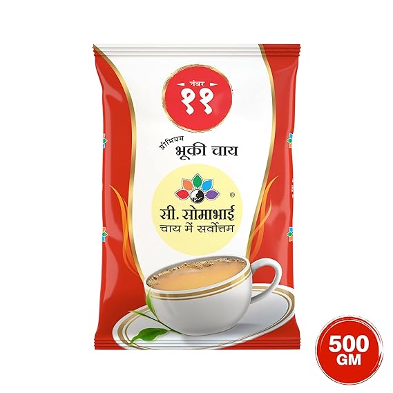 C. SOMABHAI's No. 11 CTC Premium Dust Tea - 500 gram, Natural Assam Bhuki Tea, Kadak Chai Patti, Strong Regular Black Tea Powder, Strong Blend Tea Pouch, Beverage Special Chaa For Office Home 500g (FROM INDIA SAB) - View 2 of 6
